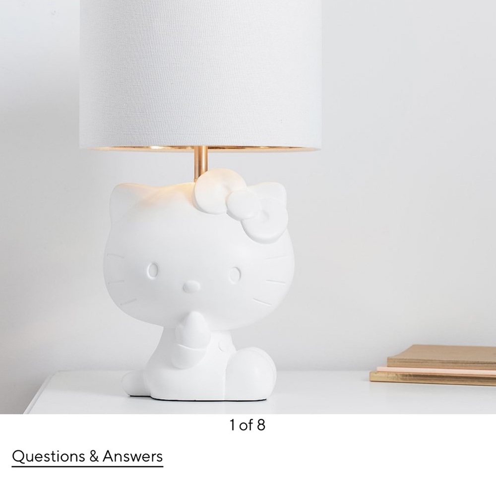 Hello Kitty White Lamp Pottery Barn Teen